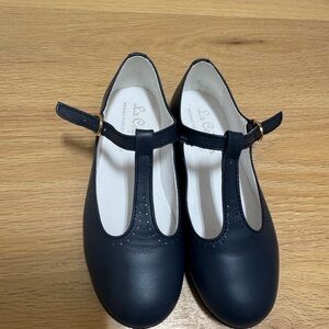 Classic Navy T-Bar Kids Dress Shoes